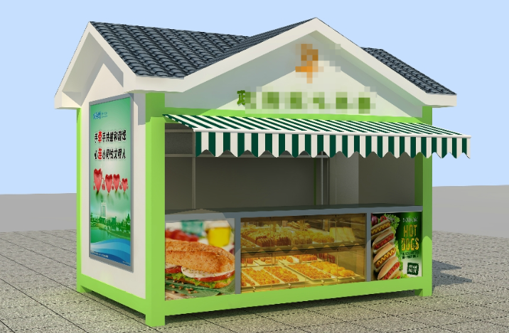 售货岗亭 - 零食饮料售货亭,支持玻璃定制!